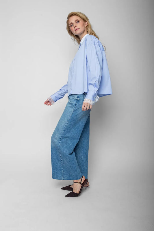 Tonno & Panna Damenbluse bleu