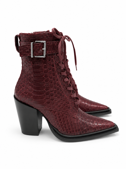 Rouge Python - Geschnürte Stiefel mit Schnalle