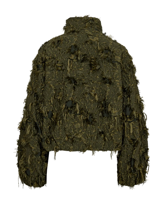 CPH Muse CMJANY – KURZE JACKE MIT HOCHGESCHLOSSENEM KRAGEN IN GRÜN