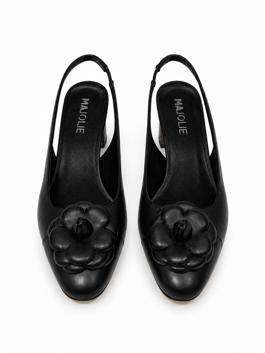 Midnight Rose Slingback-Schuhe mit Absatz