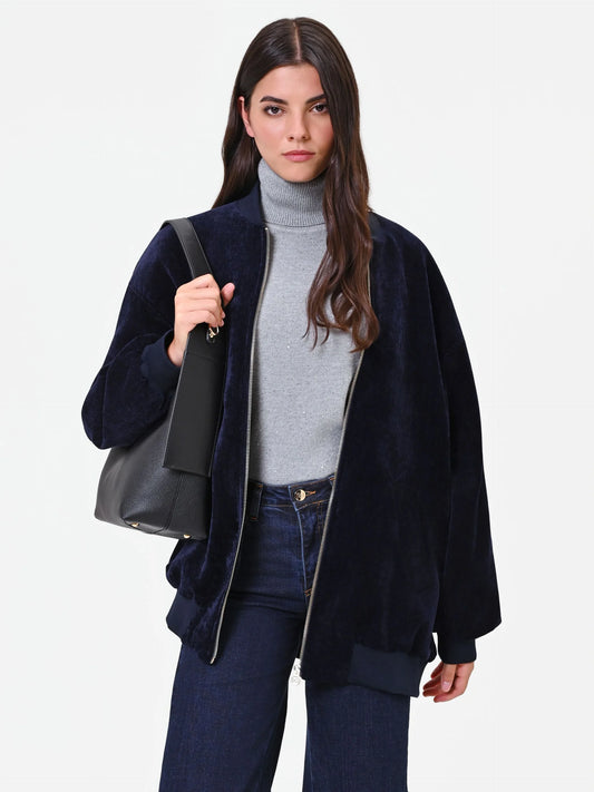 Rinascimento Marineblaue Bomberjacke