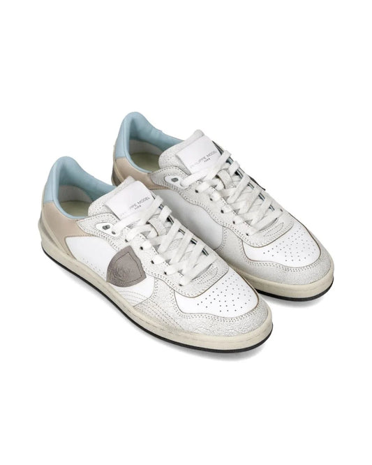Philippe Model  Sneakers Pgal für Damen, Weiß Himmelblau