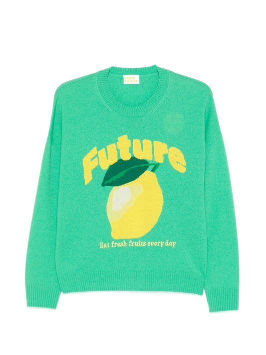 From Future GARDEN PARTY Pullover Rundhalsausschnitt Future Intarsia-Motiv