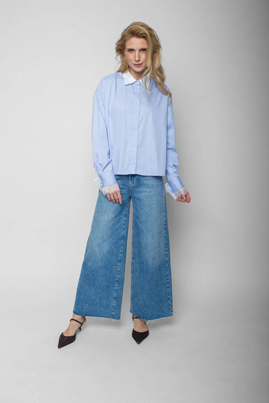 Tonno & Panna Damenbluse bleu