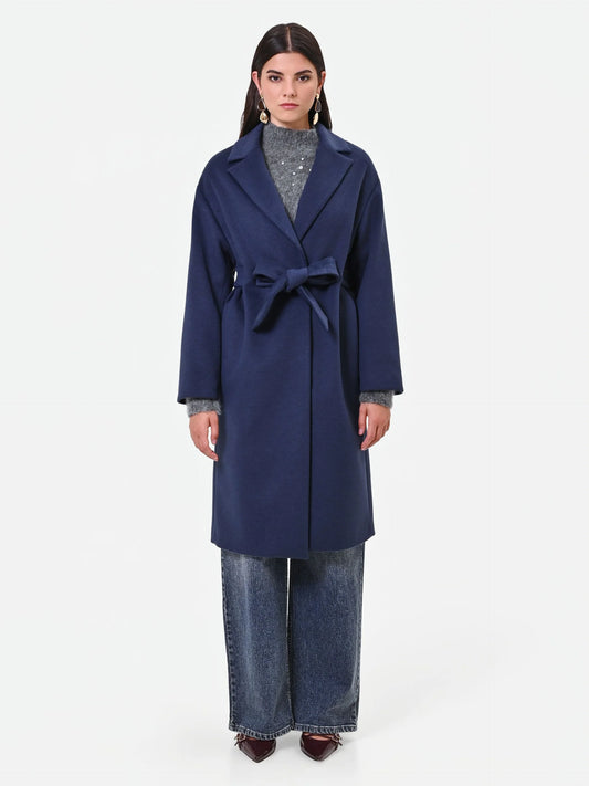 Rinascimento Marineblauer Wickelmantel Giorgia Palmas X