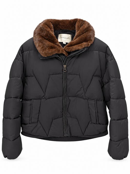 Vegancode London - Pufferjacke brown faux fur