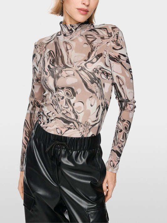 Marccain Superstretch-Shirt mit Magma-Print