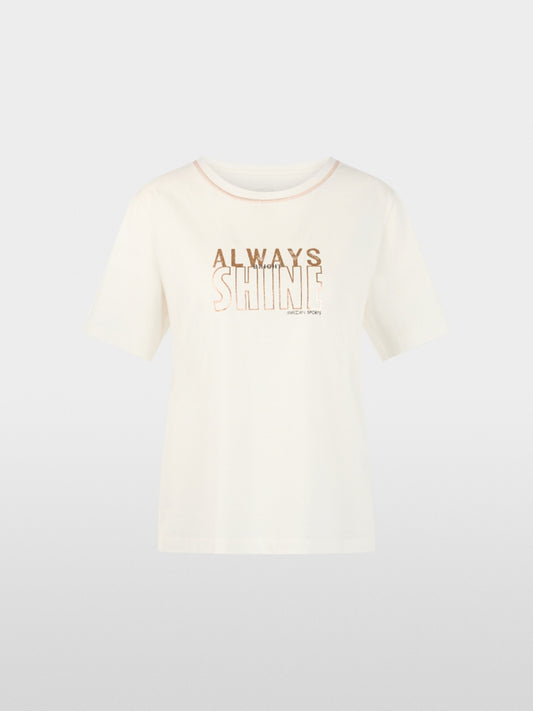 Marcain Biobaumwoll-Shirt mit Glanz-Druck