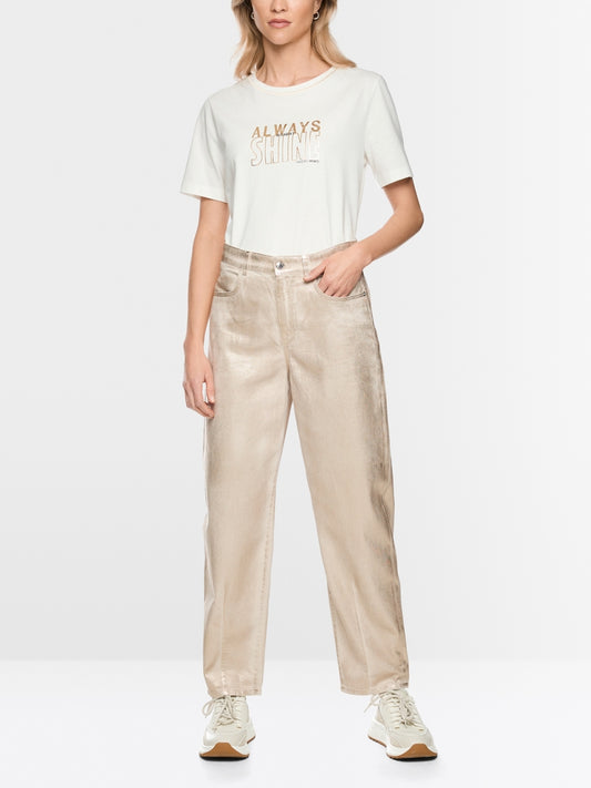 Marcain Biobaumwoll-Shirt mit Glanz-Druck
