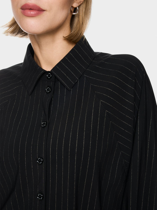 Marccain Nadelstreifen-Bluse mit Fledermausärmel