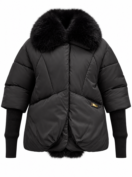 Roberto Biagi Puffer Jacke mit pelz